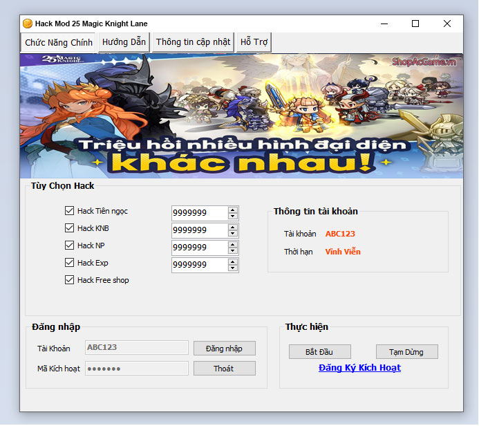 Hack Mod 25 Magic Knight Lane