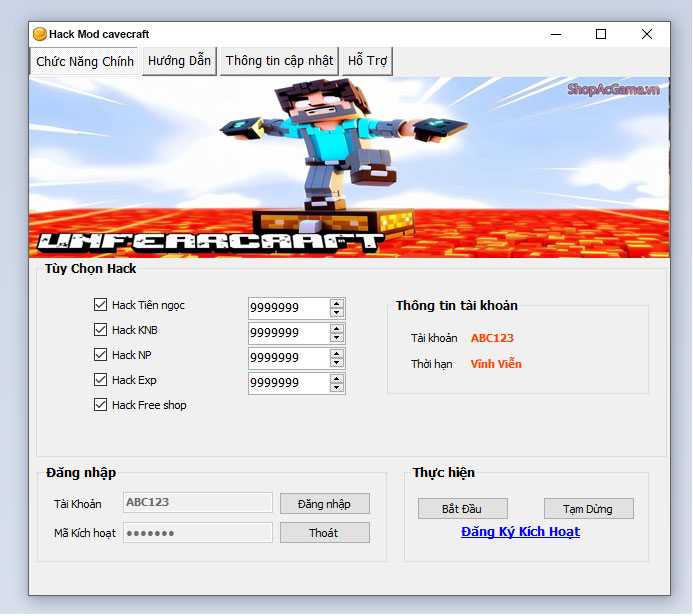 Hack Mod Cavecraft Thành Công 100%