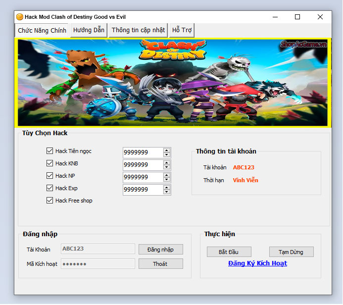 Hack Mod Clash of Destiny Good vs Evil