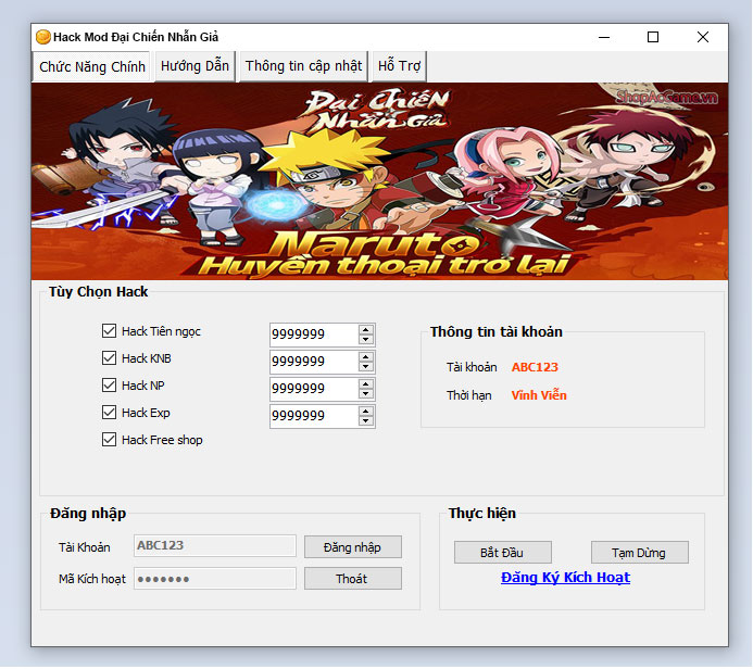 Hack Mod Đại Chiến Nhẫn Giả