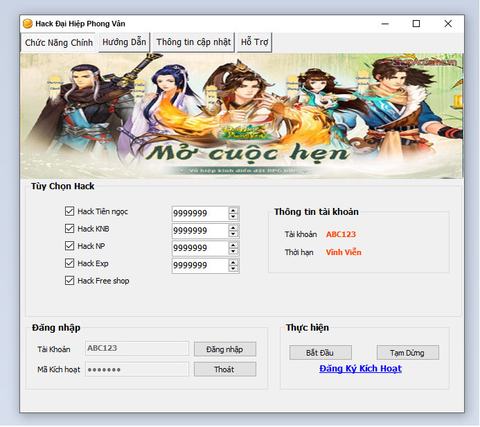 Hack Mod Đại Hiệp Phong Vân