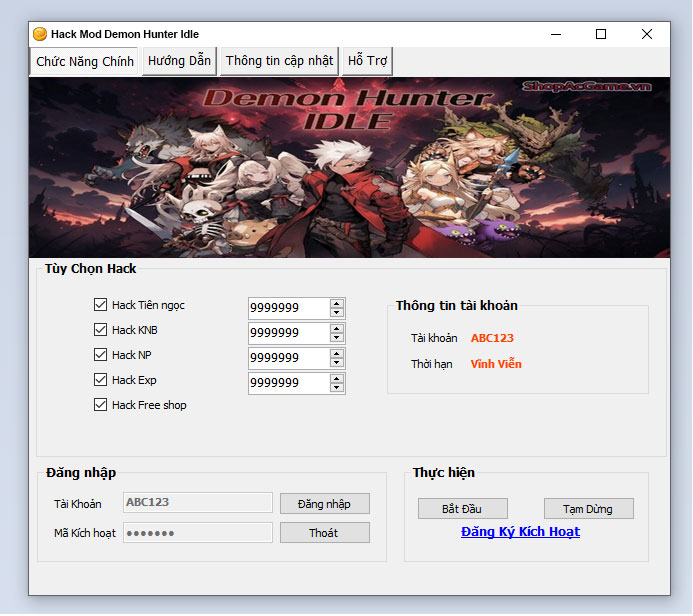 Hack Mod Demon Hunter Idle