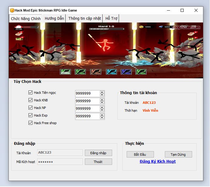 Hack Mod Epic Stickman RPG Idle Game