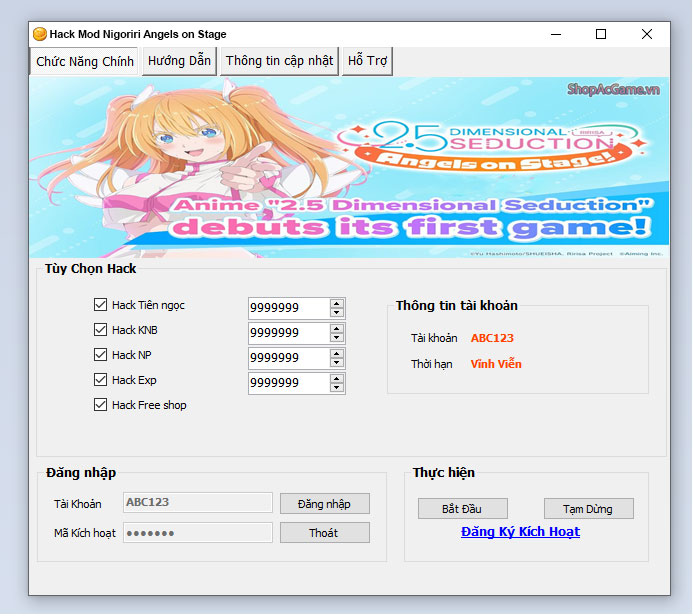 Hack Mod Nigoriri Angels on Stage