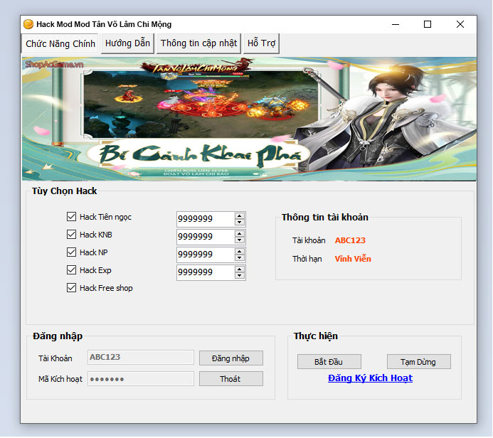 Hack Mod Tân Võ Lâm Chi Mộng