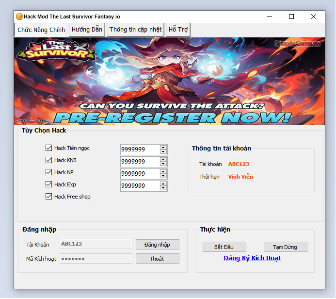 Hack Mod The Last Survivor Fantasy io