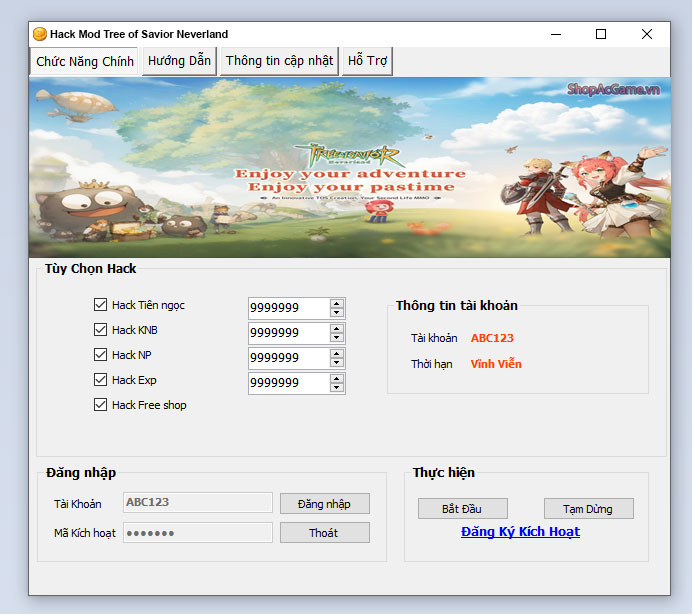 Hack Mod Tree of Savior Neverland