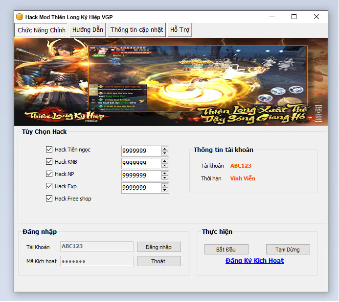 Hack Mod Thiên Long Kỳ Hiệp VGP
