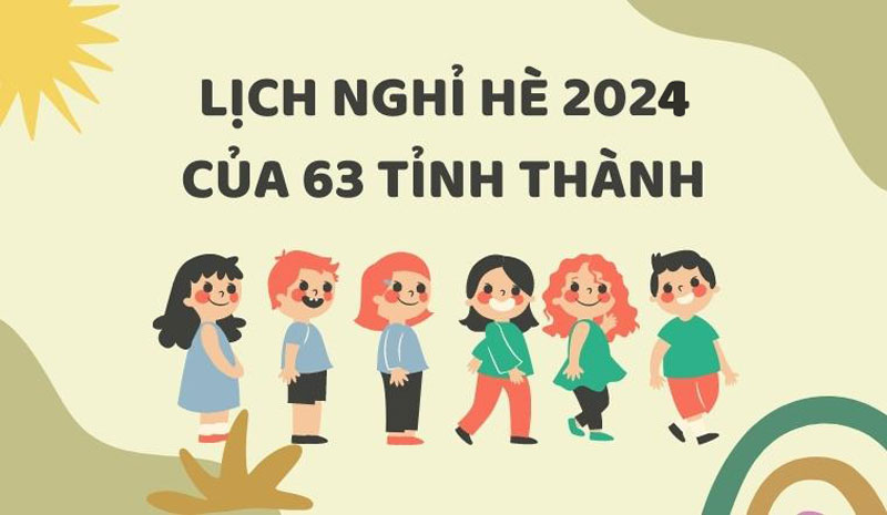 Lịch nghỉ hè của học sinh 63 tỉnh thành