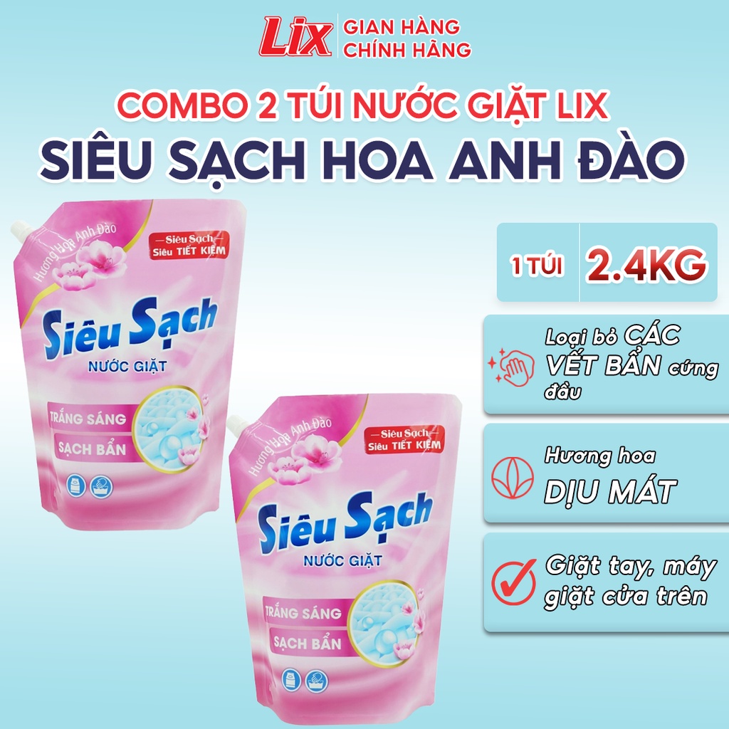 Review túi nước giặt Lix Siêu Sạch