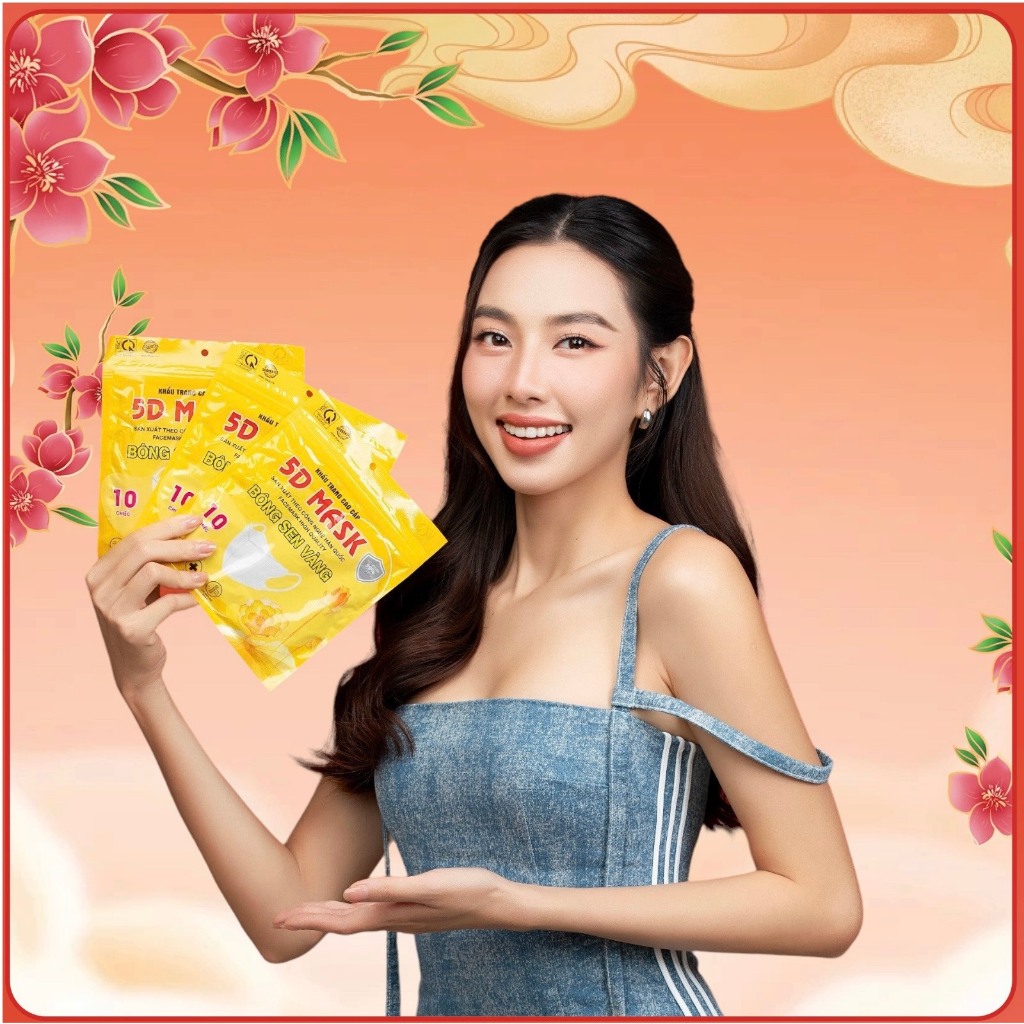 Review Khẩu Trang 5D Bông Sen Vàng