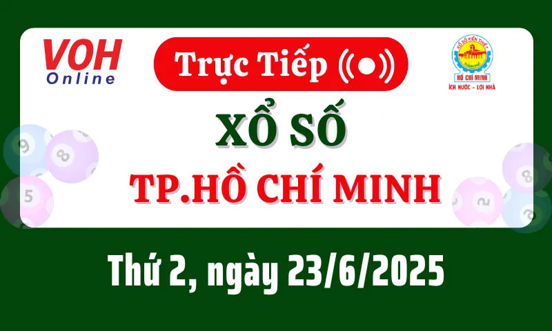 Kết quả xổ số TP.HCM ngày 23/6/2025